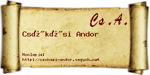 Csókási Andor névjegykártya