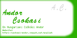 andor csokasi business card